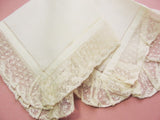 ANTIQUE 1910s Heirloom FRENCH LACE Edge Handkerchief Hanky Perfect Hankie For Bride To Be Special Wedding Lace Downton Abbey Era