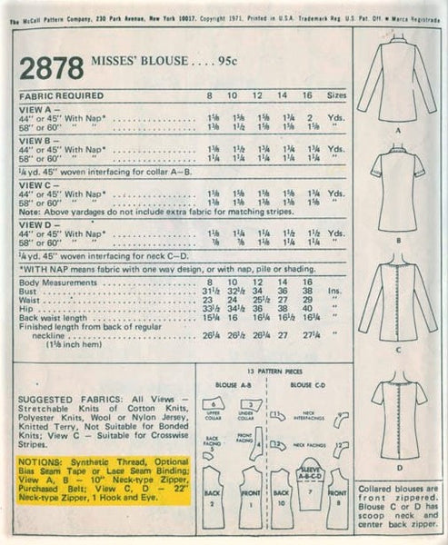 1970s CUTE Flared High Waisted Top or Mini Dress Pattern McCALLS