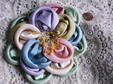 Authentic ANTIQUE French RIBBONWORK Large Rosette Flower Flowers 20s Flapper Floral Millinery Hats Bridal Wedding Downton Abbey Era