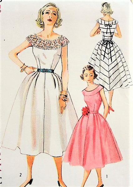 1950s Misses Simplicity Sewing Pattern 4448 Lovely Misses Day