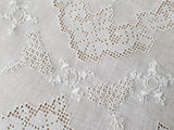 EXCEPTIONAL Italian linen Embroidery, Fine Lace Openwork, Needlelace,Raised Embroidery,Table Centerpiece Lots of Hand Work,Collectible Vintage Linens