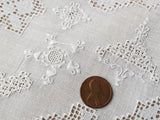 EXCEPTIONAL Italian linen Embroidery, Fine Lace Openwork, Needlelace,Raised Embroidery,Table Centerpiece Lots of Hand Work,Collectible Vintage Linens
