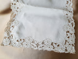 VINTAGE Madeira Tray Cloth Centerpiece Doily, Hand Embroidered, Floral Cutwork, Cottage Farmhouse Décor ,Vintage Table Linens