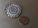 BEAUTIFUL Victorian Large Button, Sparkling Paste Stones Jewels, Rose Gold Gilt , Lovely Colors, Collectors Antique Buttons