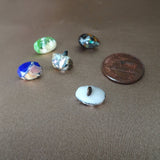 BEAUTIFUL Rare Antique Art Glass Popper Buttons,5 Lovely Art Glass Buttons By Leo Popper, Collectible Vintage Buttons