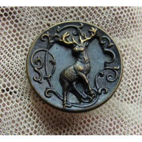 LOVELY Antique Figural Metal Victorian Fancy Button STAG Highly Detailed,Collectible Button,Collector Buttons,Collectible Victorian Buttons