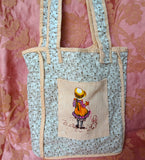 CUTE Vintage 1970s HOLLY HOBBIE Doll and Purse Tote Bag, Collectible Dolls