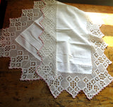 BEAUTIFUL Vintage Table Runner, Wide Lace, 38 Inches Long, Perfect Farmhouse or Shabby Chic Cottage Décor, Collectible Vintage Linens