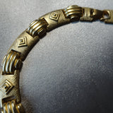 CLASSY 80s Gold Tone Metal Collar Necklace, Interesting Style, Givenchy Like Design, Modernist, Quality Made, Vintage Jewelry