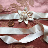 RESERVED BEAUTIFUL Vintage Rosette, Silk Flower, Ribbon Flowers, For Dolls,Heirloom Sewing, Collectible Antique Ribbon Flowers