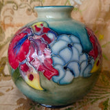 GORGEOUS Moorcroft Art Pottery ORCHIDS Vase,Lovely Arts and Crafts Colors and Design,Mid 1950s, Fantastic Condition, Collectible Art Pottery