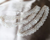 BEAUTIFUL Antique Bobbin Lace Sleeve Lace, Creamy Color Lace, Lace Cuffs,Perfect For Heirloom Sewing, Doll Size Lace, Fine Sewing Projects, Collectible Antique Lace