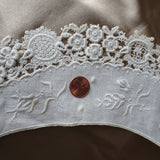 RESERVED BEAUTIFUL Edwardian Linen Collar, Embroidery and Lace, Lovely Hand Work