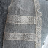 LOVELY Antique French Lace Collar-Scarf, Netted Lace Mixed Lace