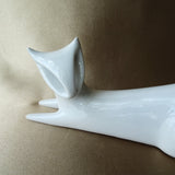 WONDERFUL MCM Laying Cat Figurine by Jaroslav Ježek for Royal Dux, Sleek and Vintage Modern Cat Figurine, Collectible Mid Century Figurines