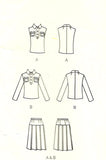 60s FABIANI 2 Pc Dress Pattern VOGUE COUTURIER Design 2180 Pleated Skirt, Loose Fitting Top Patch Pockets Cute 2 Pc Dress Bust 36 Vintage Sewing Pattern