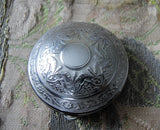 Lovely VINTAGE POWDER COMPACT, Richard Hudnut,Silver Tone Engraved Flowers,Decorative Vanity Dresser Compact, Purse Powder,Purse Mirror Compact, Collectible Powder Compacts