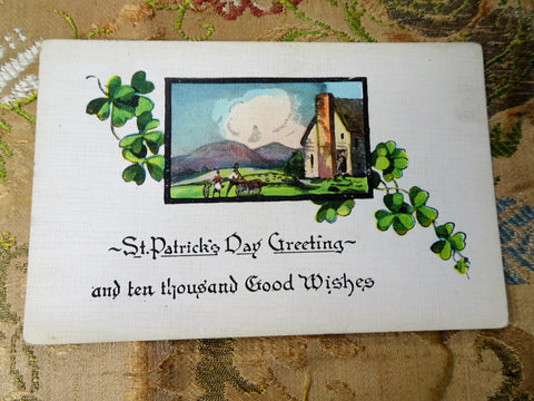 1910s Antique Vintage Postcard, Irish St Patricks Day Card ,Perfect For An Irish Friend,Never Used Antique Postcard, Collectible Postcards