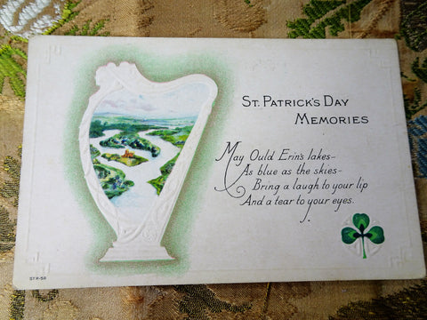 1910s Antique Vintage Postcard, Irish St Patricks Day Card ,Perfect For An Irish Friend,Never Used Antique Postcard, Collectible Postcards