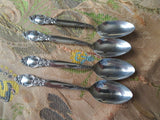 ROMANTIC Set of Silver Demitasse Spoons, Community Silverplate BALLAD Pattern, Set of 4 Boxed Silver Teaspoons, MCM,Collectible Vintage Silver