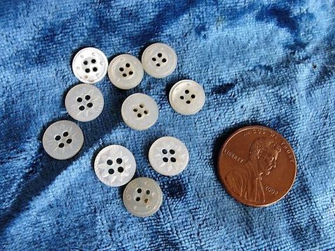 Tiny, Vintage Mother of Pearl Buttons