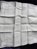 Beautiful BRIDAL Antique Applique Hand Drawnthread Work Lace Hankie WEDDING HANDKERCHIEF Bridal Hanky