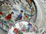 LOVELY Antique Oriental Geisha Girl Fine China Teacup and Saucer Hand Painted Highly Decorative Cup and Saucer Collectible