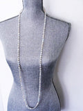 1950s BEAUTIFUL Swarovski Cut Crystal Opera Length Necklace Aurora Borealis Cut Beads 46 inches Length Vintage Jewelry