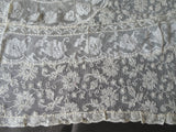 GORGEOUS French Normandy Lace Bedspread,Circa 1920s Lace Panel,Beautiful Embroidery work, Tambour Work, Netted Lace, Mixed Laces, Collectible Antique Lace