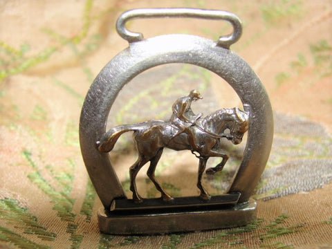 BEAUTIFUL Victorian Detailed Figural Horse Fob Jockey Horse Racing Equestrian Watch Fob Pendant Antique Jewelry Jewellery