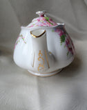 BEAUTIFUL Vintage Teapot, English Bone China 5 Cup Teapot, Royal Albert BLOSSOM TIME, Romantic Pinks, Collectible Vintage Teapots