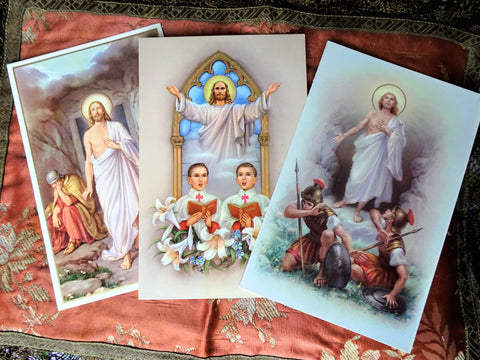 Beautiful Vintage Religious Easter Cards, Never Used, Collectible Easter Greeting Cards
