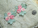 LOVELY Embroidered Organdy Applique Trims, Perfect For Dolls,Heirloom Sewing, Journals, Collectible Textiles