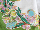1950s BEAUTIFUL Vintage Printed Hanky Hankie Handkerchief Lush Flowers Frame It Give As Gift Collectible Printed Hankies