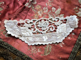 LOVELY Victorian Lace Embroidered Trim Applique, Lovely Design,Fine Heirloom Sewing Crafts, Collectible Vintage Lace