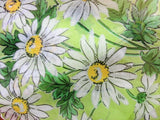 CHEERFUL Daisies Sheer 50s Hanky, Hankie, Handkerchief, Perfect To Frame or Give As Gift Collectible Printed Hankies