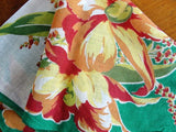 VINTAGE 1940s COLORFUL Printed Hanky Handkerchief Hankie Collectible Hankies Perfect To Frame