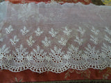 BEAUTIFUL Antique French Netted Lace Flounce Trim,Delicate Pattern, Ideal For Dolls,Bridal Dress,Fine Heirloom Sewing, Collectible Vintage Lace