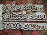 ANTIQUE Galoon Guipure Lace, Salesmans Samples, 3 Lovely Lengths, Intricate Cut Out Scrolling Lace, Flapper Era,Collectible Lace Trims
