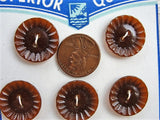 FAB Vintage 1930s Buttons, Set of 8, Bakelite Early Plastic, New Old Stock, Original Display Card Collectible Vintage Buttons