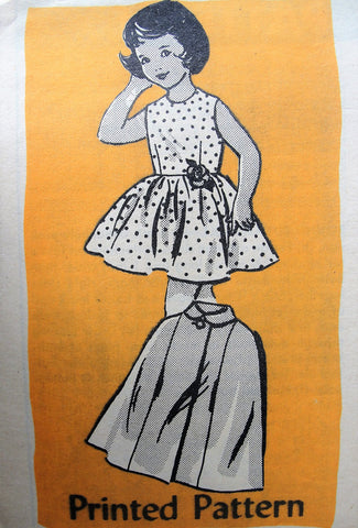 60s ADORABLE Little Girls Dress Pattern ADVANCE 9305 Childrens Day
