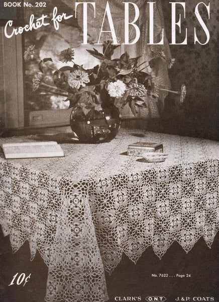 1940s Clarks Crochet for Tables Book No. 202 Beautiful Patterns For Cr ...