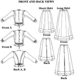 VINTAGE Folkwear 216 Pattern Schoolmistress Shirtwaist and Skirt Pattern Great Costume for Victorian Steampunk, Wild West Costume UNCUT