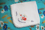 Lovely Handkerchief Hand Tatted Tatting Lace Edge Petit Point Embroidery Hanky Hankie