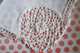 1930s Irish Crochet Lace Wedding Hanky Hankie Handkerchief Vintage Party Bridal