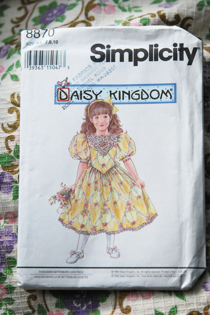 Simplicity 3701 daisy Kingdom Child's and 