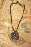 1960s Unique Copper and Art Glass Pendant and Chain Retro