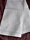 ANTIQUE Linen Damask Art Deco Pattern Guest Towel, 1920s Quality Vintage Linen Towel, Housewarming Gift, French Cottage, Farmhouse Decor