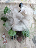 BEAUTIFUL Antique Large Flower Corsage,1930s Rose Corsage,Vintage Millinery Flowers, Fabric Flowers, Photo Prop,Wedding Floral, Collectible