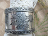 VICTORIAN Engraved Silver Napkin Ring, Lovely Floral Engraved Pattern,Silver Plated Napkin Holder, Fine Dining Silver, Collectible Silver